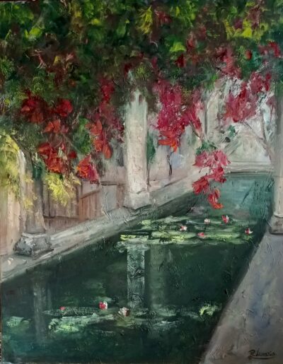 Lienzo "Reflejos" 65x80, Rosa María González Sierra, Pintora Sevillana